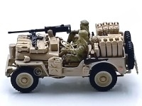 Jeep Willys Militar Armado en Verde Caqui - Réplica 1:43 Cararama