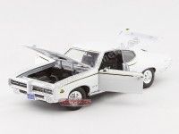 Cochesdemetal.es 1969 Pontiac GTO Judge Blanco 1:18 Motor Max 73133