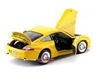 Cochesdemetal.es 1997 Porsche 911 (996) GT3 Strasse Amarillo 1:18 Bburago 12040