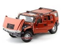 Cochesdemetal.es 2003 Hummer H2 SUV Naranja Metalizado 1:18 Maisto Premiere 36631