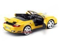 Cochesdemetal.es 2008 Porsche 911 Turbo Cabriolet Amarillo 1:18 Motor Max 73183