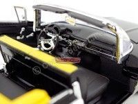 Cochesdemetal.es 1960 Chevrolet Impala Convertible Custom Negro con llamas 1:18 Motor Max 79009