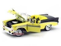 Cochesdemetal.es 1956 Chevrolet Bel Air Open Convertible Amarillo 1:18 Lucky Diecast 92128