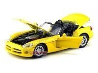 Cochesdemetal.es 2003 Dodge Viper SRT-10 Convertible Amarillo 1:18 Motor Max 73137