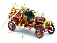 Cochesdemetal.es 1914 Ford Model T Fire Engine Bomberos Rojo 1:18 Lucky Diecast 20038