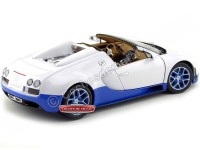 Cochesdemetal.es 2014 Bugatti Veyron 16.4 Grand Sport Vitesse Blanco-Azul 1:18 Rastar 43900