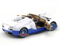 Cochesdemetal.es 2014 Bugatti Veyron 16.4 Grand Sport Vitesse Blanco-Azul 1:18 Rastar 43900