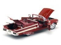 Cochesdemetal.es 1960 Chevrolet Impala Convertible Rojo 1:18 Motor MAX 73110