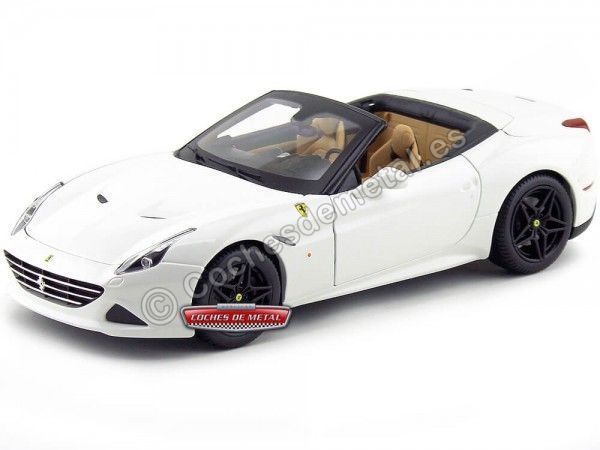 Cochesdemetal.es 2014 Ferrari California T Open Top Blanco 1:18 Bburago Signature Series 16904