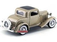 Cochesdemetal.es 1932 Ford 3-Windows Coupé Metallic Gold 1:18 Lucky Diecast 92248