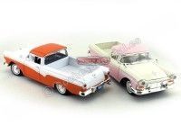 Cochesdemetal.es 1957 Ford Ranchero Rosa/Beige 1:18 Lucky Diecast 92208