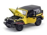 Cochesdemetal.es 2014 Jeep Wrangler 3.6L Amarillo-Negro 1:18 Maisto 31676