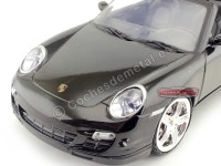 Cochesdemetal.es 2008 Porsche 911 Turbo Cabriolet Negro Metalizado 1:18 Motor Max 73183BK