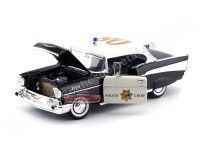 Cochesdemetal.es 1957 Chevrolet Bel Air Hard Top Police Car 1:18 Lucky Diecast 92107