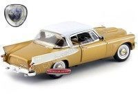 Cochesdemetal.es 1958 Studebaker Golden Hawk Gold-White 1:18 Lucky Diecast 20018GL