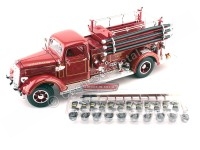 Cochesdemetal.es 1938 Mack Type 75 Camión de Bomberos Rojo 1:24 Lucky Diecast 20158