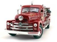 Cochesdemetal.es 1958 Seagrave Model 750 Camión de Bomberos Rojo 1:24 Lucky Diecast 20168