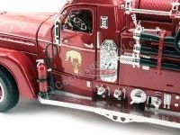 Cochesdemetal.es 1958 Seagrave Model 750 Camión de Bomberos Rojo 1:24 Lucky Diecast 20168