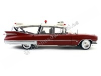 Cochesdemetal.es 1959 Cadillac Ambulancia Red and White 1:18 GreenLight Precision Collection PC18001