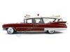 Cochesdemetal.es 1959 Cadillac Ambulancia Red and White 1:18 GreenLight Precision Collection PC18001