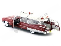 Cochesdemetal.es 1959 Cadillac Ambulancia Red and White 1:18 GreenLight Precision Collection PC18001