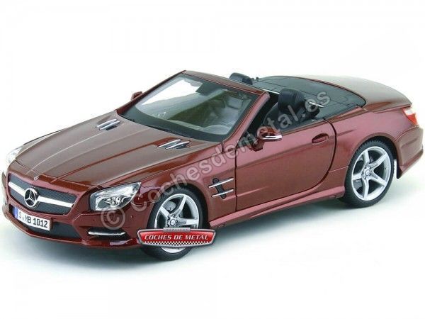 Cochesdemetal.es 2012 Mercedes-Benz SL500 (R231) Convertible Granate 1:18 Maisto 31196