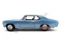 Cochesdemetal.es 1971 Chevrolet Nova Coupe SS Metallic Blue 1:18 Maisto 31132