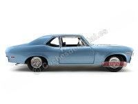 Cochesdemetal.es 1971 Chevrolet Nova Coupe SS Metallic Blue 1:18 Maisto 31132