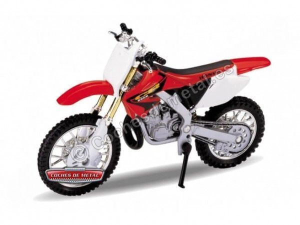 Cochesdemetal.es 2007 Honda CR250R Rojo/Blanco 1:18 Welly 12178