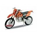 Cochesdemetal.es 2007 KTM 525 EXC Naranja/Negro 1:18 Welly 12815