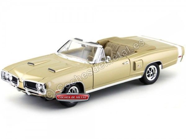 Cochesdemetal.es 1970 Dodge Coronet R-T Convertible Golden Brown 1:18 Lucky Diecast 92548