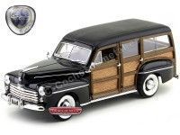 Cochesdemetal.es 1948 Ford Super Deluxe Woody Estate Wagon Black 1:18 Lucky Diecast 20028