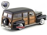 Cochesdemetal.es 1948 Ford Super Deluxe Woody Estate Wagon Black 1:18 Lucky Diecast 20028