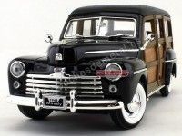 Cochesdemetal.es 1948 Ford Super Deluxe Woody Estate Wagon Black 1:18 Lucky Diecast 20028