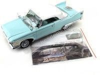 Cochesdemetal.es 1960 Plymouth Fury Closed Convertible White-Aqua 1:18 Sun Star 5411