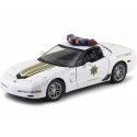 Cochesdemetal.es 2005 Chevrolet Corvette C6 State Trooper Blanco 1:18 Maisto 31383