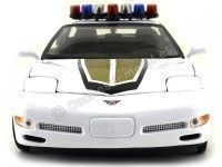 Cochesdemetal.es 2005 Chevrolet Corvette C6 State Trooper Blanco 1:18 Maisto 31383