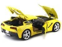 Cochesdemetal.es 2014 Chevrolet Corvette C7 Stingray Amarillo 1:18 Maisto 31182