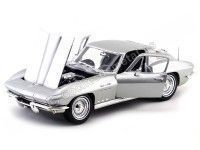 Cochesdemetal.es 1965 Chevrolet Corvette Sting Ray Coupé (C2) Gris 1:18 Maisto 31640