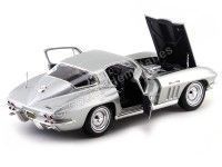 Cochesdemetal.es 1965 Chevrolet Corvette Sting Ray Coupé (C2) Gris 1:18 Maisto 31640