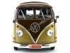 Cochesdemetal.es 1962 Volkswagen Microbus Combi Type 2 T1 Marron-Gold 1:18 Lucky Diecast 92328