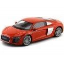 Cochesdemetal.es 2016 Audi R8 V10 FSI Rojo Metalizado 1:18 Welly 18052