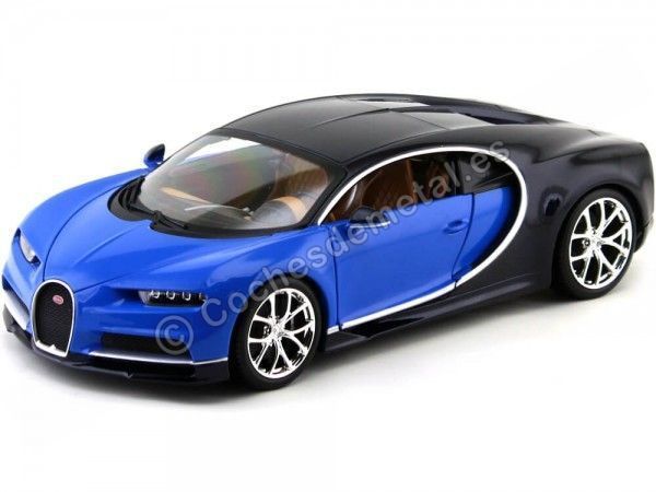 Cochesdemetal.es 2016 Bugatti Chiron Azul-Azul 1:18 Bburago 11040