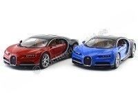 Carsdemetal.es 2016 Bugatti Chiron Blue-Azul 1:18 Bburago 11040