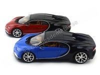 Carsdemetal.es 2016 Bugatti Chiron Blue-Azul 1:18 Bburago 11040