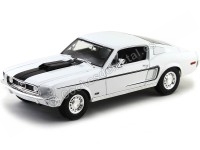 Cochesdemetal.es 1968 Ford Mustang GT Cobra Jet Blanco 1:18 Maisto 31167