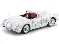 Cochesdemetal.es 1958 Chevrolet Corvette Convertible Blanco 1:18 Motor Max 73109
