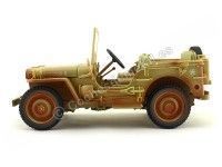 Cochesdemetal.es 1943 Jeep Willys Casablanca Arena del Desierto Sucio 1:18 Triple-9 1800140A