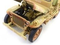 Cochesdemetal.es 1943 Jeep Willys Casablanca Arena del Desierto Sucio 1:18 Triple-9 1800140A