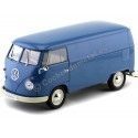 Cochesdemetal.es 1963 Volkswagen T1 Microbus Panel Van Azul 1:18 Welly 18053